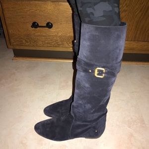 Chloe (Made in Italy) Tall Navy suede boots